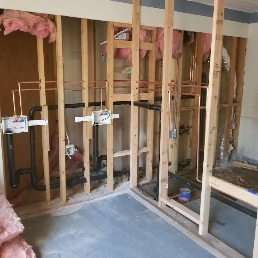Copper pipe rough-in and plumbing installation in Arroyo Grande